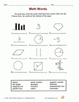 Math Words