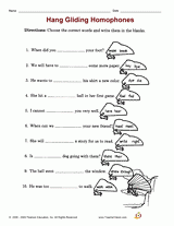 Hang Gliding Homophones