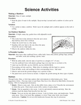 Plant and Rainbow Science Activities