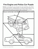 Fire Engine and Police Car Puzzle