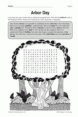 Arbor Day Wordsearch