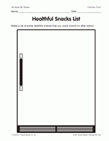 Healthful Snacks List