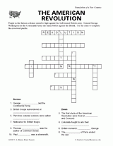 The American Revolution Crossword