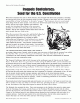 Iroquois Confederacy: Seed for the U.S. Constitution