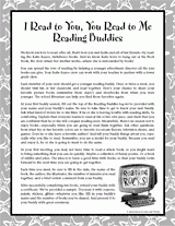 I Read to You, You Read to Me Reading Buddies