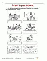 School Helpers Help Out Printable (1st - 2nd Grade) - TeacherVision