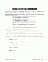 Temperature Conversions