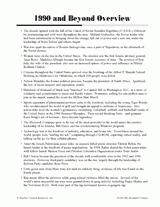 Overview of 1990 and Beyond
