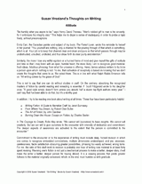 Susan Vreeland's Thoughts on Writing, Printable Version