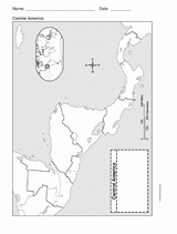 Map of Central America Printable (3rd - 8th Grade) - TeacherVision