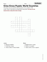 Criss-Cross Puzzle: World Countries