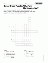 Criss-Cross Puzzle: What's in North America?