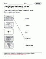 Geography and Map Terms Printable (3rd - 8th Grade) - TeacherVision