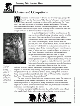 Ancient Times: Social Classes and Occupations Activity Packet