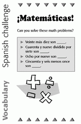 Spanish Vocabulary Challenge: Math Problems
