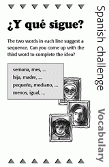 Spanish Vocabulary Challenge: Sequence