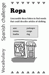 Spanish Vocabulary Challenge: Clothing