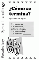 Spanish Vocabulary Challenge: Rhymes