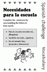 Spanish Vocabulary Challenge: Unscramble