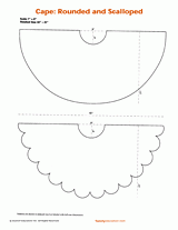 Rounded & Scalloped Cape Costume Pattern