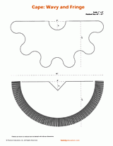 Wavy and Fringe Cape Costume Pattern