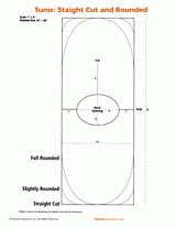 Straight-Cut & Rounded Tunic Costume Pattern