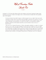 Wife of Founding Father Speaks Out