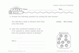 Math Warm-Up 193 for Gr. 1 & 2: Graphs, Data & Probability