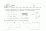 Math Warm-Up 113 for Gr. 3 & 4: Measurement & Geometry