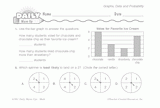 Math Warm-Up 170 for Gr. 3 & 4: Graphs, Data & Probability