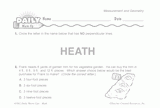 Math Warm-Up 131 for Gr. 3 & 4: Measurement & Geometry