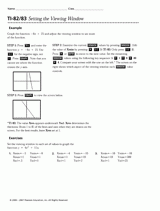 TI-82/83 Setting the Viewing Window