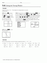 TI-81 Setting the Viewing Window