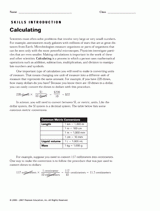 Calculating