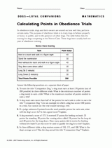 Calculating Points in Obedience Trials
