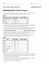 Modeling Rain Forest Layers