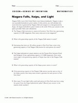 Niagara Falls, Itaipu, and Light