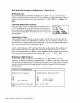 Math Hints and Reminders: Multiplying by 1-Digit Factors