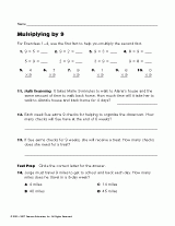 Multiplying by 9