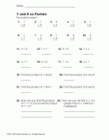 7 and 8 as Factors