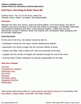 Tolkien's Middle-earth Unit 4: One Ring to Rule Them All