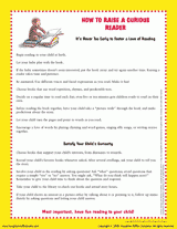 How to Raise a Curious Reader — Literacy Tip Sheet