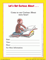 "Curious About..." Story Hour Announcement Flyer