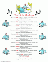 Curious George "Ten Little Monkeys" Song