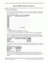 Spend a Million Dollars Using Excel