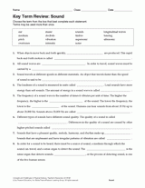 Physical Science Key Term Review: Sound