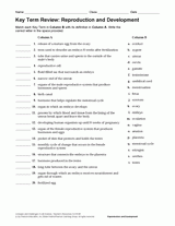 Science Key Term Review: Reproduction and Development