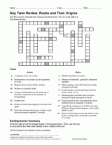 Key Term Review: Rocks and Their Origins
