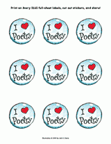 "I Love Poetry" Stickers
