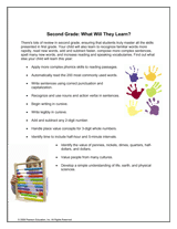 Parent Handout: What Children Learn in Second Grade